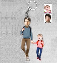 Kişiye Özel Aile Ahşap Anahtarlık-2