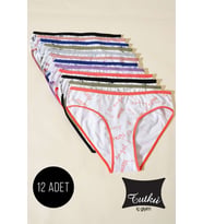 Tutku 12' li Bayan DIANA Bikini Külot Kombin 0563 (Çok Renkli)
