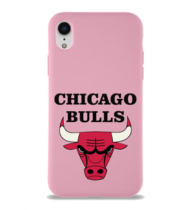 Apple iPhone XR Uyumlu Lansman Kılıf Chicago Bulls Tasarımlı Altı Kapalı İçi Kadife Kaplı  Kapak (Şeffaf)