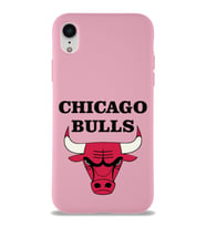 Apple iPhone XR Uyumlu Lansman Kılıf Chicago Bulls Tasarımlı Altı Kapalı İçi Kadife Kaplı  Kapak (Şeffaf)
