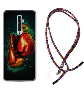 Oppo Reno 2Z 4 Lite 4 Pro 5 6 7 A31 Kılıf Boyun Asklı Rasta Silikon Boks Eldiveni 1763