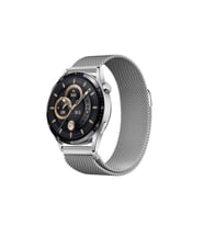 Honor Magic 2 46mm Uyumlu Zore Band-12 22mm Metal Hasır Kordon (Gümüş)