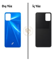 Reeder S19 Max Parlak Mavi Arka Kapak Arka Cam Batarya Kapağı Lazer Kesim Kapak Pil Kapağı Back Cover