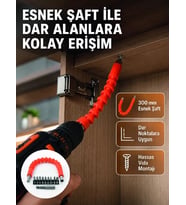12 Parça Esnek Bits Uç Seti 300 mm Esnek Şaftlı Tornavida Uç Seti