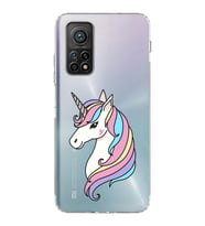 Xiaomi Mi 10T  Kamera Korumalı Kapak Unicorn Tasarımlı Şeffaf  Kılıf