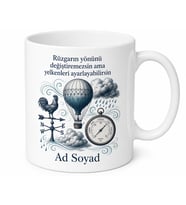 Meteoroloğa Hediye Fırtına Takibi Hava Tahmin Balonu Rüzgar Gülü Baskılı Kupa Bardak