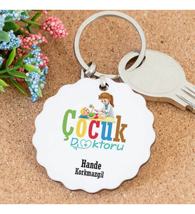 İsme Özel Çocuk Doktoru Papatya Anahtarlık