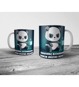 Pixxa Kahvem Bitmeden Sakın Ağzını Açma Panda Kupa Bardak  