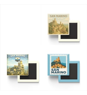 Buzdolap Magnetleri - San Marino San Marino - 4'lü Set Magneti