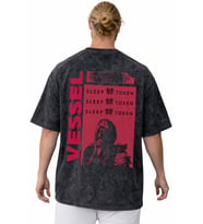 Vessel Sleep Token Rock Metal Müzik Grubu Sırt Baskılı Unisex Oversize Vintage Yıkamalı Tişört