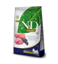 N&D Prime Mini Kuzu Etli Ve Yaban Mersinli Küçük Irk Tahılsız Yetişkin Köpek Maması 2.5 Kg (STD)