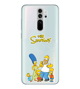 Redmi Note 8 Pro Uyumlu Simpsonlar Tasarımlı Şeffaf Telefon Kılıfı