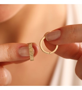 Altın Halka Küpe 1.5 cm 