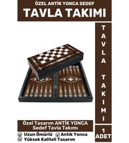 Elit Yüksek Kaliteli Uzun Ömürlü Aile Arkadaş Kahve Cafe Oyun Takımı ANTİK YONCA SEDEF TAVLA Takımı