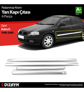 Opel Astra G Krom Yan Kapı Çıtası 4 Prç 1998-2009
