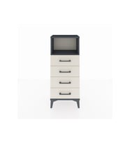 Arges Komodin Tek Raflı 4 Çekmeceli 44x30x106 Antrasit-Aytaşı