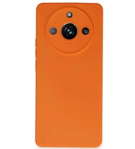 Newface Realme 11 Pro Kılıf Nano içi Kadife Silikon - Turuncu