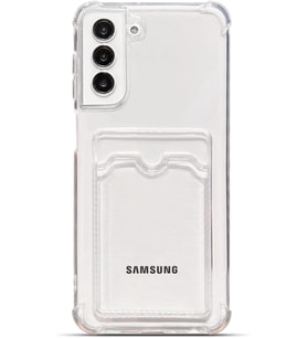 Teknomoda Samsung Galaxy S21 FE Kılıf Kartlıklı Anti Şok Korumalı Şeffaf Silikon Şeffaf Açık
