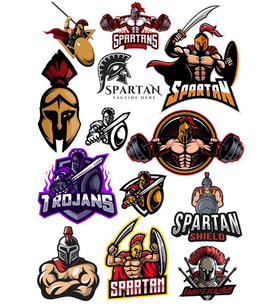 Spartan Savaşçı Sticker Set-1 13 Parça Telefon, Tablet, Defter, Laptop Sticker