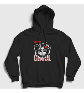 Presmono Unisex Siyah Ken Kaneki V4 Anime Tokyo Ghoul Kapüşonlu Sweatshirt 350481tt