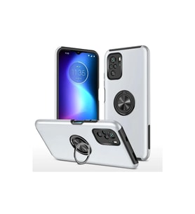 Xiaomi Poco F3 Kılıf Elit Yüzüklü Kapak - Gümüş