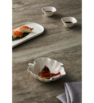 Pera 15 cm Leaf Kase Premium Porselen Yaprak Formlu Şık Servis Kasesi Doğal & Toksinsiz