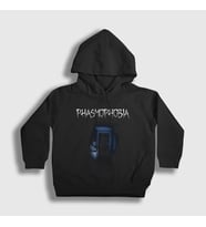 Presmono Unisex Çocuk Siyah Ghost Oyun Phasmophobia Kapüşonlu Sweatshirt 502771tt