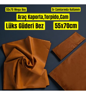 Technow Araç LÜKS Güderi Bez Oto Cam ve Kaporta Torpido Temizleme Araba Kurulama Bezi 50X70 cm