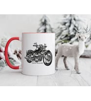 BK Gift Kişiye Özel Motorcu Temalı Kırmızı Kupa Bardak-11, Arkadaşa Hediye, Sevgiliye Hediye