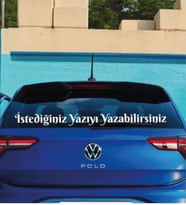 Kişiye Özel Araç Arkası Yazı Sticker 90 Cm Genişlik İstediğiniz Yazıyı Yazabilirsiniz