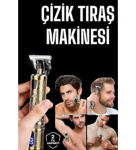 Tıraş Makinesi Şarjlı Profesyonel Saç Kesme Makinesi Gold Çizik Tıraş