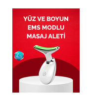 USB Şarjlı LED Işık Terapili Yüz ve Boyun Bakım Cihazı