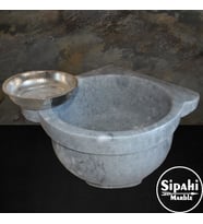 Sipahi Marble Afyon Gri Mermer Düz Köşe Kurna