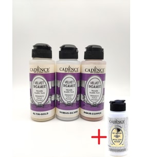 CADENCE Kadife Tozu METALİK 4LÜ SET