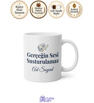 Basın Özgürlüğü Doğru Haber Tarafsız Gazetecilik Temalı Porselen Kupa Bardak Hediye