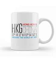 Hong Kong Sar China Text Art Kupa Bardak Porselen