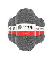 Northcity Kristal Çift Katlı El Örgü İpi Orta Gri (5'li Paket) - İpeksi Doku & Dayanıklı Akrilik İplik