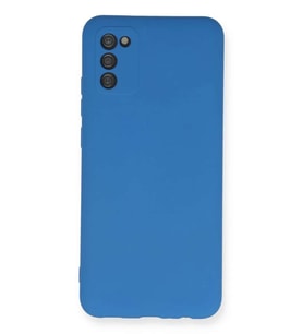 Galaxy A03S Kılıf Nano içi Kadife Silikon - Mavi