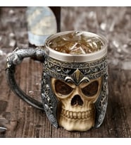 Viking Retro Paslanmaz Çelik Kuru Kafa Kupa