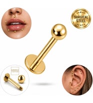 Labret Piercing Stud Cerrahi Çelik Tragus Conch Helix Dudak