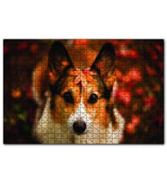 Cakapuzzle  Ormanda Yapraklı Köpek  Puzzle Yapboz MDF (Ahşap) (120 Parça)
