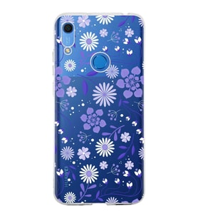 Huawei Y6s 2019 Uyumlu Kapak Flowers Tasarımlı Şeffaf Silikon Kılıf