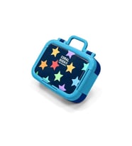 CORAL HIGH 39109 KIDS LACİVERT RENKLİ YILDIZ DESENLİ 2 BÖLMELİ PASLANMAZ ÇELİK YEMEK KABI