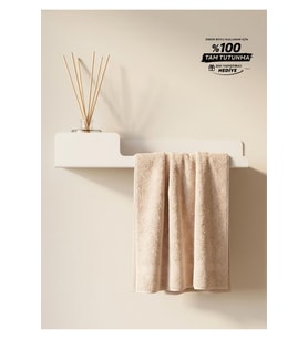 Raflı Metal Banyo Havluluk Dekoratif Havlu Tutucu