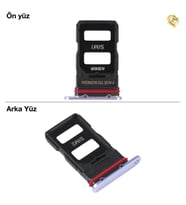 Xiaomi Mi 11 Pro Uyumlu Sim İç Yuvası Çiftli Mor Sim Kart Tepsisi Sim Kızağı Sim Çekmecesi Sim Tray