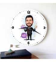 Doğum Günü Olan Erkeğe Hediye Kişiye Özel Karikatürlü Duvar Saati