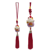 Feng Shui Maneki Neko Şans Kedisi Mor No.1