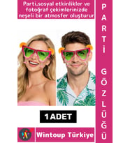 #PartiGözlüğü Unisex Eğlenceli Doğum Günü Balo Fotoğraf Çekimi Plaj Canlı Renk Çok Şık Parti Gözlüğü