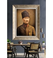Gümüş Çerçeveli Atatürk Tablo za397