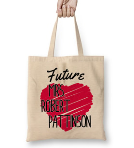 Future Mrs Robert Pattinson Love Heart Bez Çanta Uzun Saplı